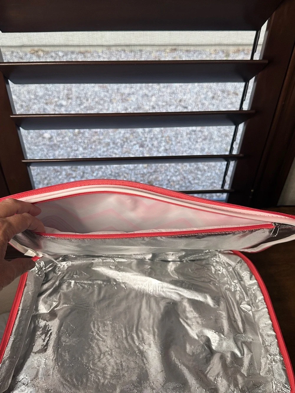 All For Color Metallic Silver Insulated Food Transport Tote